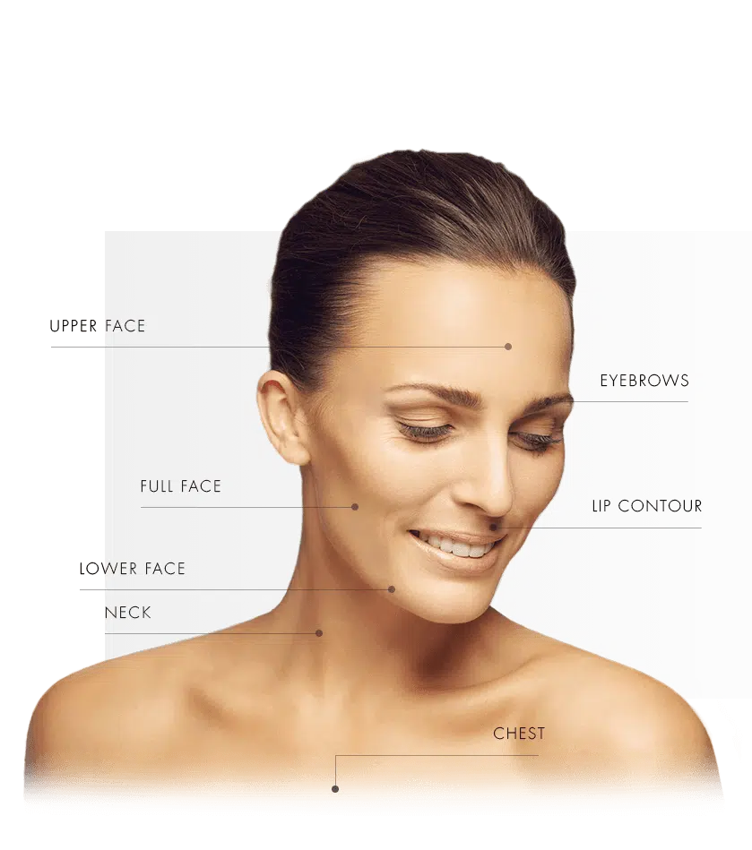 Treatment areas venus freeze women