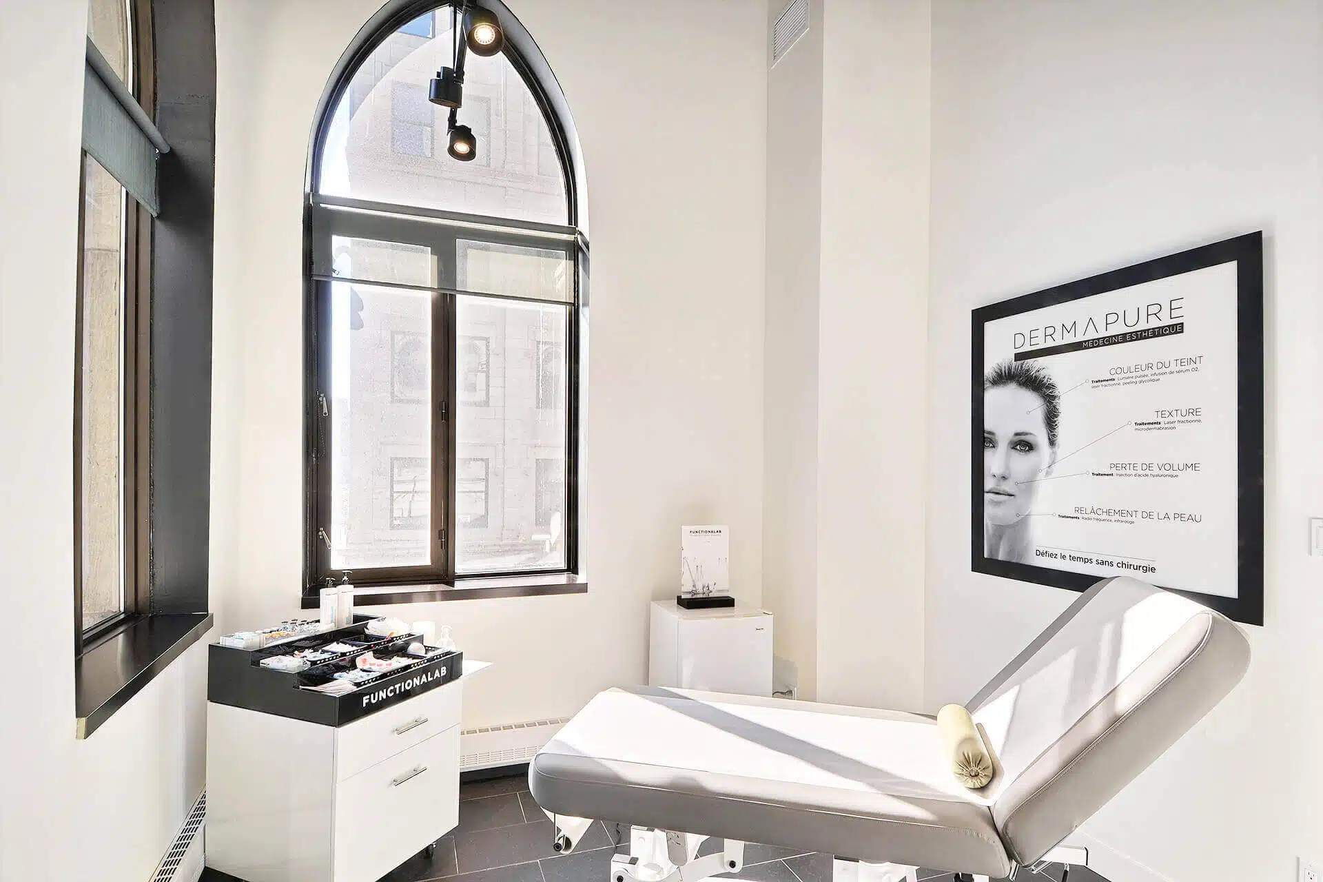 A photo of a dermapure clinic procedure room